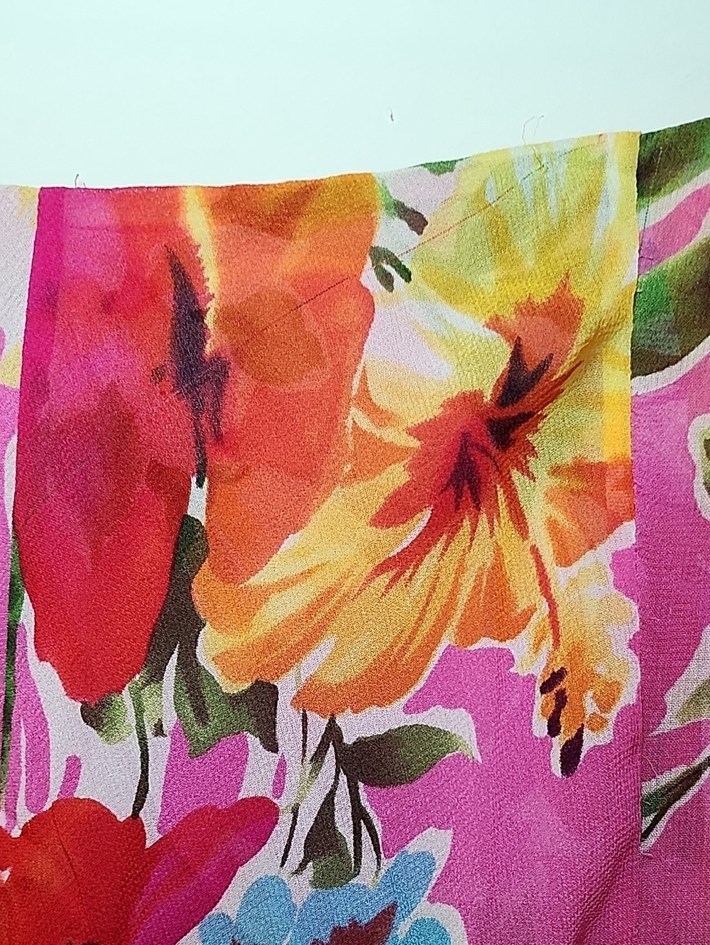 Lauren Ralph Lauren Women's Pink Floral Asymmetrical Handkerchief Hem Skirt 14P - Picture 5 of 16